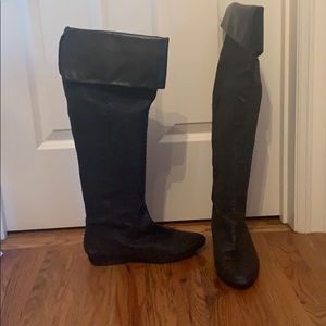 Black over the knee boots